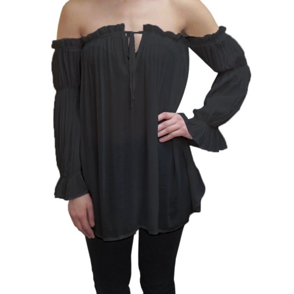 Anna-Kaci Off The Shoulder Peasant Blouse